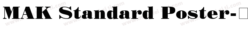 MAK Standard Poster字体转换